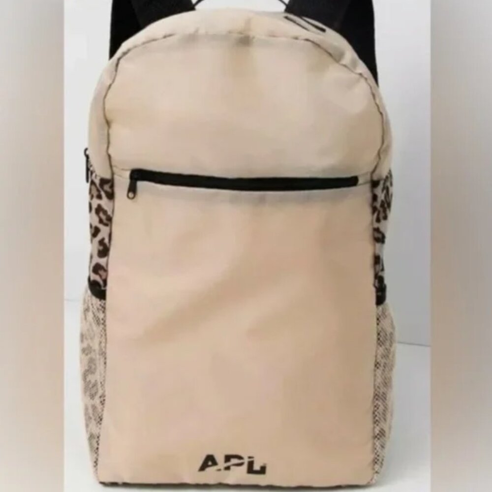 NWT APL APL Athletic Propulsion Lab Cheetah /Cream Lightweight Packable Backpack
